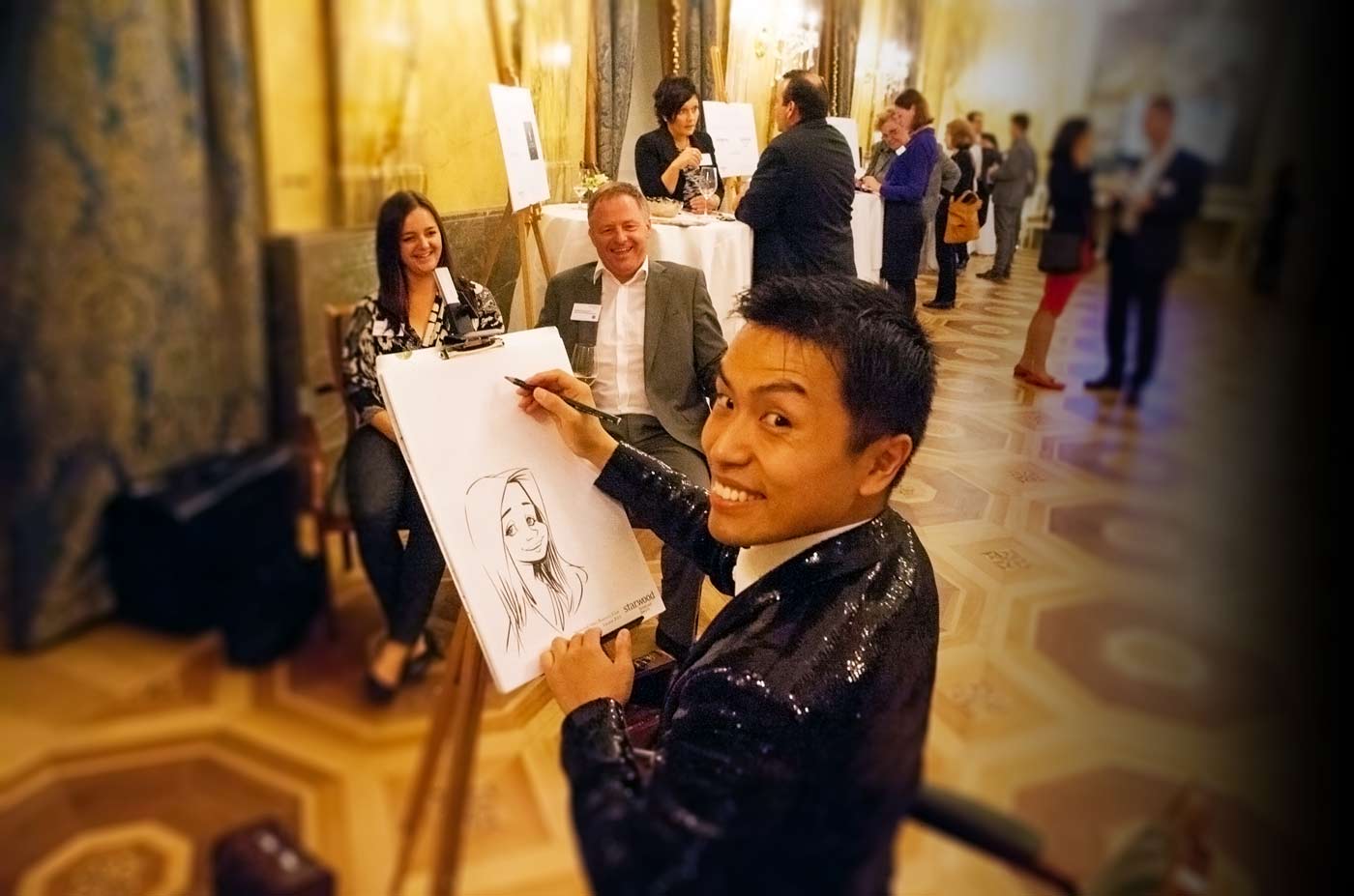 Schnellzeichner Xi auf Messe