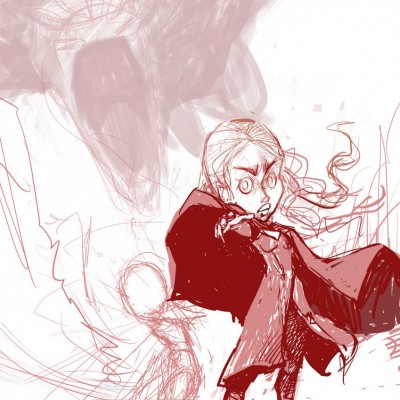 Karikatur Daenerys (Khaleesi) und Elsa (Eiskönigin) - Schritt 04