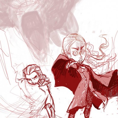 Karikatur Daenerys (Khaleesi) und Elsa (Eiskönigin) - Schritt 06