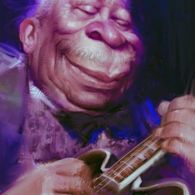 Eine Karikatur von BB King